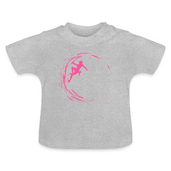 Bouldering - T-shirt bio col rond Bébé - gris chiné - Devant
