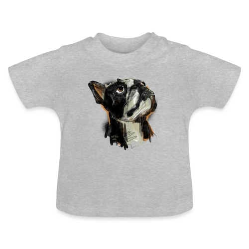 Französische Bulldogge Zeichnung - Baby Bio-T-Shirt mit Rundhals