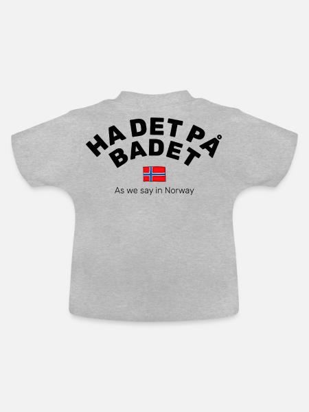 Nimm es im Badezimmer! - Baby Bio-T-Shirt mit Rundhals - Grau meliert