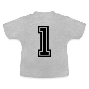 Numéro un - T-shirt bio col rond Bébé - gris chiné - Dos
