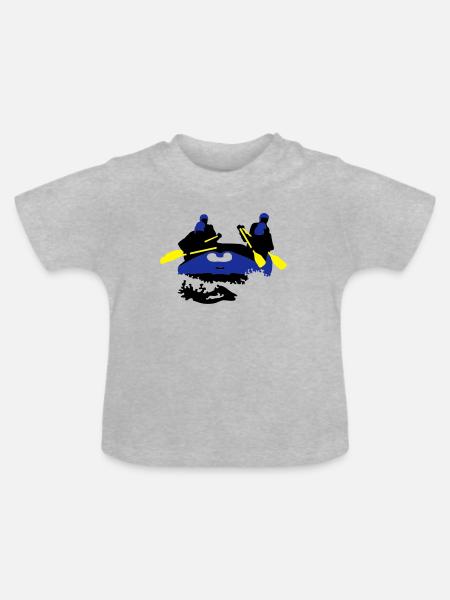 Rafting - Baby Bio-T-Shirt mit Rundhals - Grau meliert