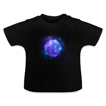 Starry Round - T-shirt bio col rond Bébé - noir - Devant