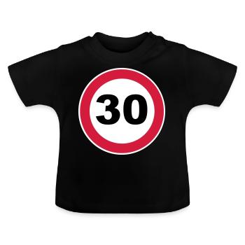 30. Geburtstag - Baby Bio-T-Shirt mit Rundhals - Schwarz - Vorne