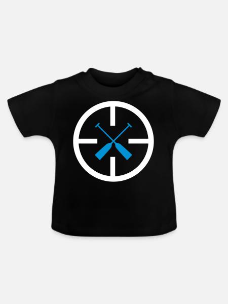 Drachenboot Zielscheibe 2c - Baby Bio-T-Shirt mit Rundhals - Schwarz
