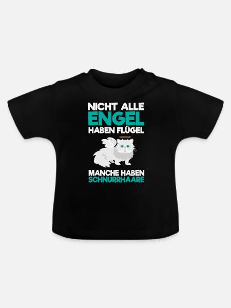 ENGEL KATZE! - Baby Bio-T-Shirt mit Rundhals - Schwarz