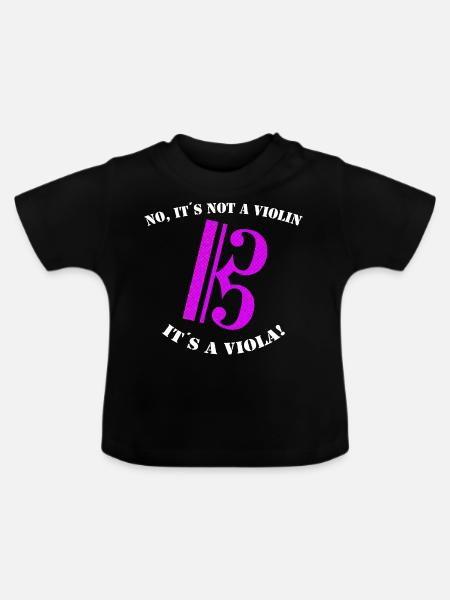 Viola - Baby Bio-T-Shirt mit Rundhals - Schwarz