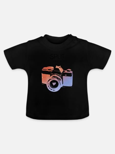 Split, Kroatien - Baby Bio-T-Shirt mit Rundhals - Schwarz
