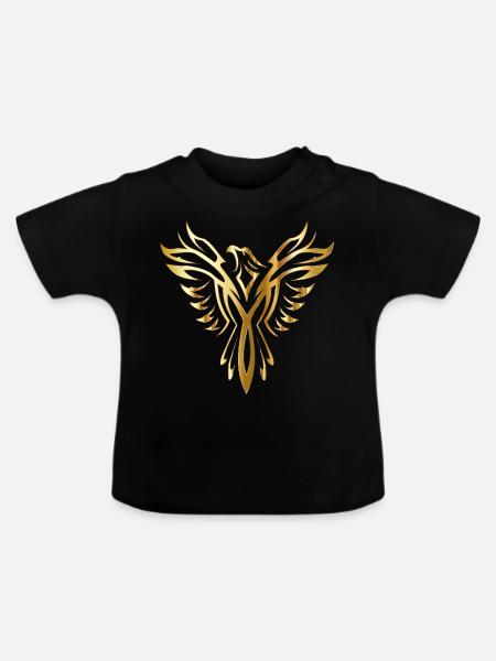 Phoenix - Baby Bio-T-Shirt mit Rundhals - Schwarz