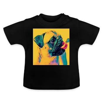 Pop Art - Baby Organic T-Shirt with Round Neck - black - Front