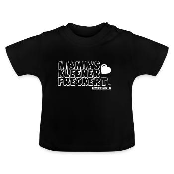 MAMAS KLEENER FRECKERT | SAARLAND | GESCHENKIDEE - Baby Bio-T-Shirt mit Rundhals - Schwarz - Vorne