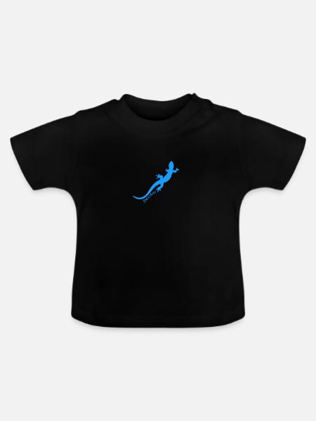 Gecko - Baby Bio-T-Shirt mit Rundhals - Schwarz
