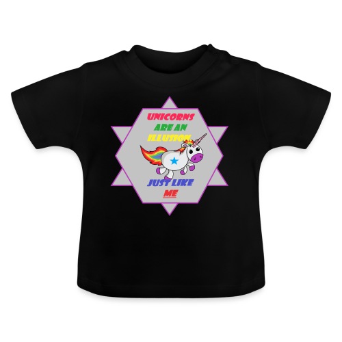 Unicorn with joke - Baby Organic T-Shirt with Round Neck