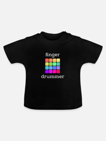Beatmaker Drum Machine Geschenk Fingerdrummer - Baby Bio-T-Shirt mit Rundhals - Schwarz