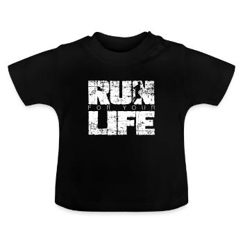 sportif - T-shirt bio col rond Bébé - noir - Devant
