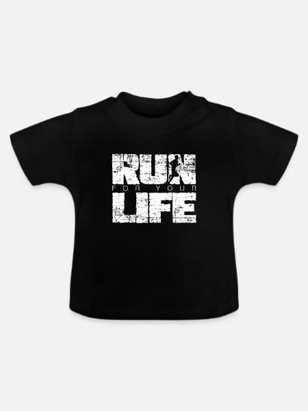 Sport - Baby Bio-T-Shirt mit Rundhals - Schwarz