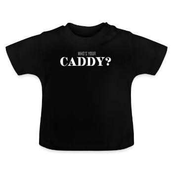 Golf Caddy golf cadeau sport balle golf - T-shirt bio col rond Bébé - noir - Devant