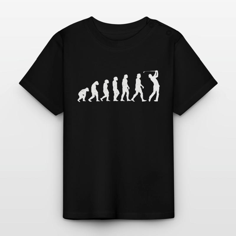 Golf Golfer Golf Course Golfers Evolution Baby Organic T-Shirt with Round Neck