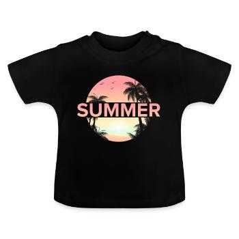 Strand - Baby Bio-T-Shirt mit Rundhals - Schwarz - Vorne