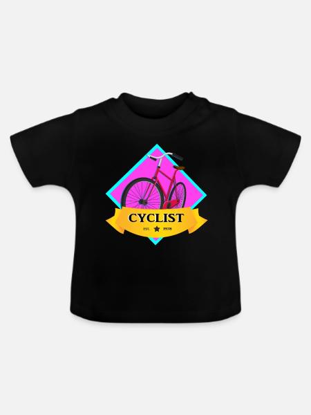 Fahrrad - Baby Bio-T-Shirt mit Rundhals - Schwarz