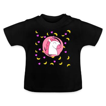 baby - Baby biologisch T-shirt met ronde hals - zwart - Voor
