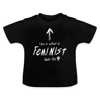 Féminisme féministe féministe - T-shirt bio col rond Bébé - noir - Devant
