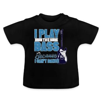 Bassiste bassiste bassiste bassiste guitariste - T-shirt bio col rond Bébé - noir - Devant
