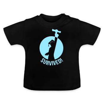 Cadeau d'obtention du diplôme - T-shirt bio col rond Bébé - noir - Devant