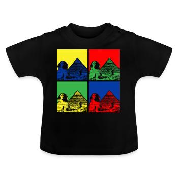 Sphinx Pyramides Egypte - T-shirt bio col rond Bébé - noir - Devant