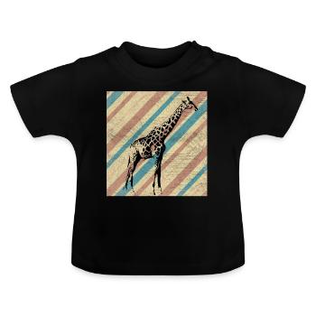 safari - Baby Organic T-Shirt with Round Neck - black - Front