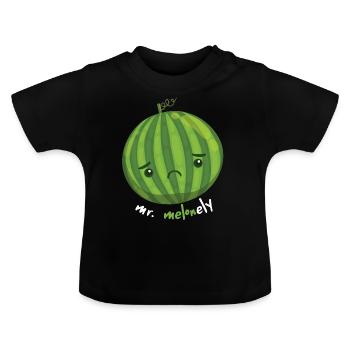 fruit - T-shirt bio col rond Bébé - noir - Devant