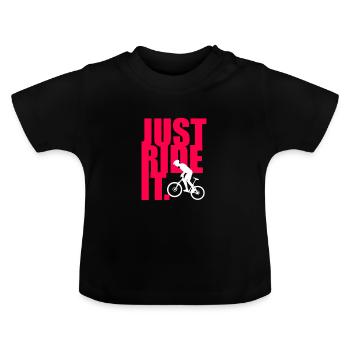 bicycle - Baby Organic T-Shirt with Round Neck - black - Front