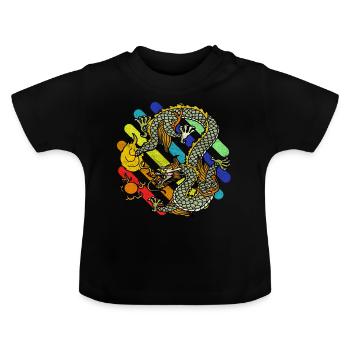 créatures mythiques - T-shirt bio col rond Bébé - noir - Devant