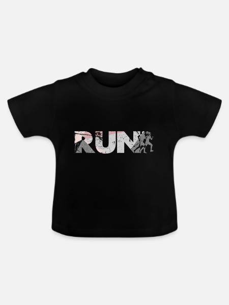 Fitness - Baby Bio-T-Shirt mit Rundhals - Schwarz