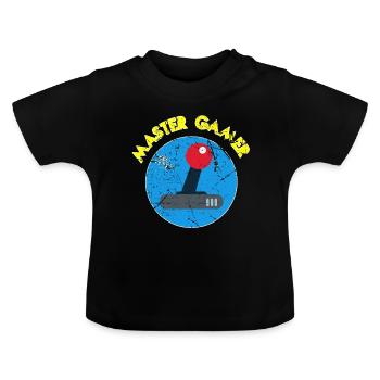 Gamer - Baby Organic T-Shirt with Round Neck - black - Front