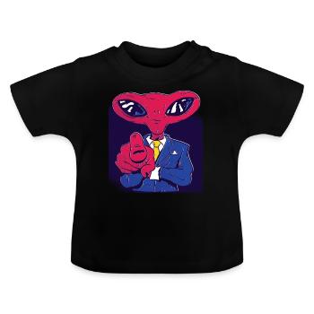 étranger - T-shirt bio col rond Bébé - noir - Devant
