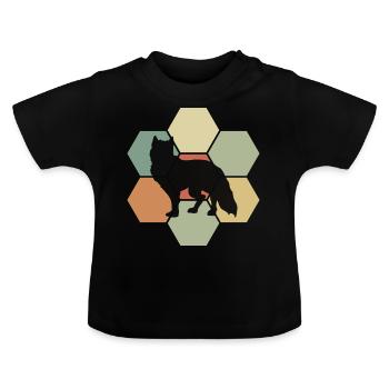 Renards Renards - T-shirt bio col rond Bébé - noir - Devant