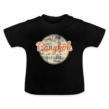 Bangkok - Baby Organic T-Shirt with Round Neck - black - Front