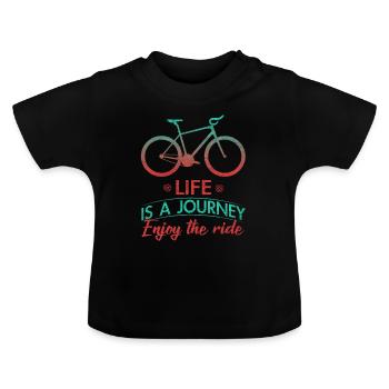 Vélo Vélo Vélo Vélo Vélo - T-shirt bio col rond Bébé - noir - Devant