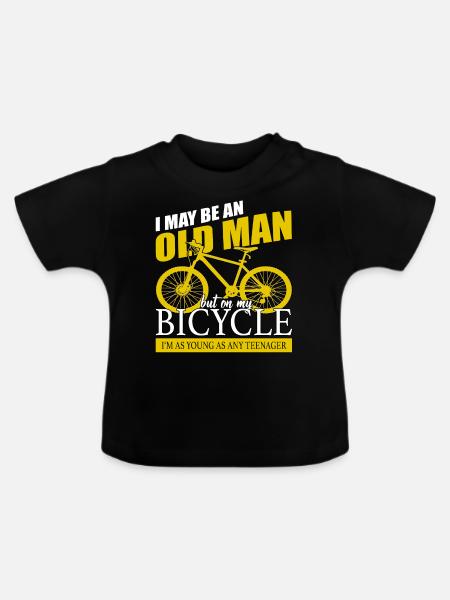 Fahrrad - Ekologisk T-shirt med rund hals baby - svart