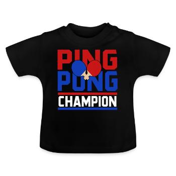 Ping-Pong Ping-Pong Ping ping-pong - T-shirt bio col rond Bébé - noir - Devant