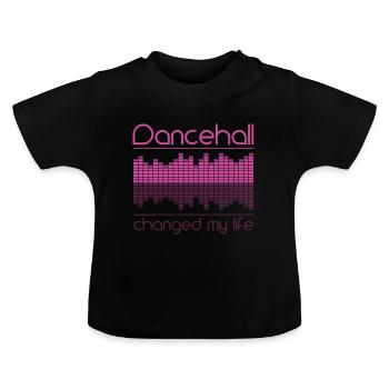 Dancehall Musik tanzen Disco Geschenk stylish - Baby Bio-T-Shirt mit Rundhals - Schwarz - Vorne