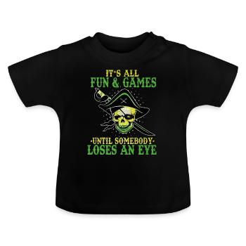 pirate - T-shirt bio col rond Bébé - noir - Devant