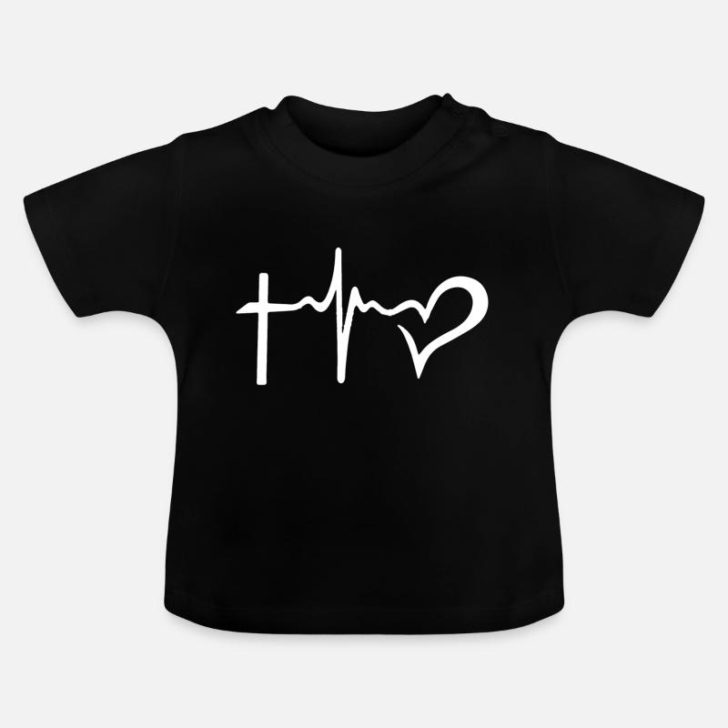 amour amour - T-shirt bio col rond Bébé - noir