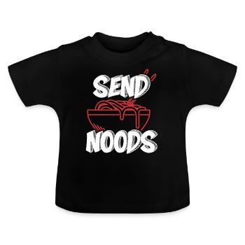 Pâtes - T-shirt bio col rond Bébé - noir - Devant