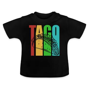 Taco - Baby Bio-T-Shirt mit Rundhals - Schwarz - Vorne