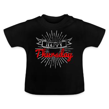 jeudi - T-shirt bio col rond Bébé - noir - Devant