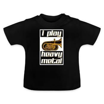 Heavy Metal - Baby Bio-T-Shirt mit Rundhals - Schwarz - Vorne