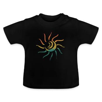 Soleil soleil - T-shirt bio col rond Bébé - noir - Devant