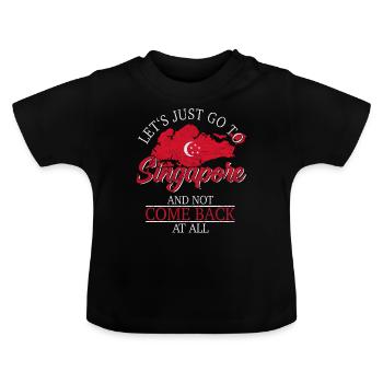 Singapur - Baby Bio-T-Shirt mit Rundhals - Schwarz - Vorne