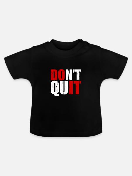 Fitness - Baby Bio-T-Shirt mit Rundhals - Schwarz